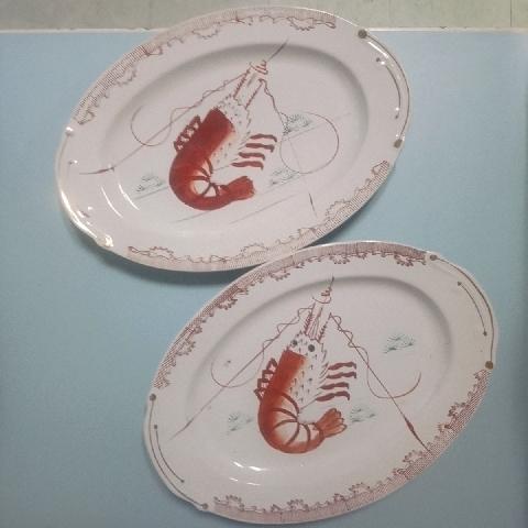保存良好早期蝦盤33X23CM(單售) - EcoLoop Reuse 示範店 二手商品